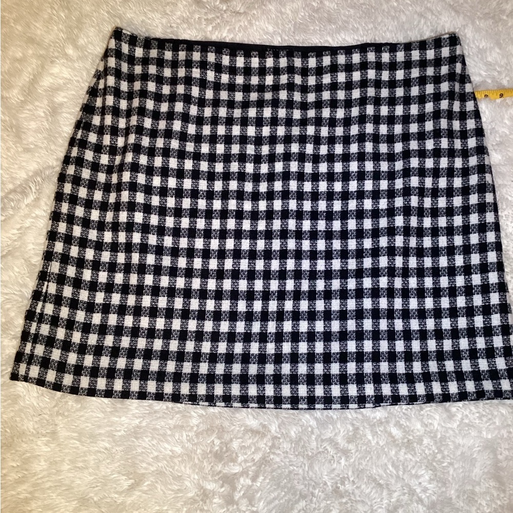Talbots plus Black and White Checkered Skirt size 24W